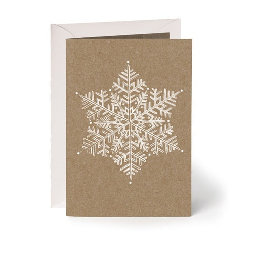 Grusskarte Muskatpapier "Schneestern"