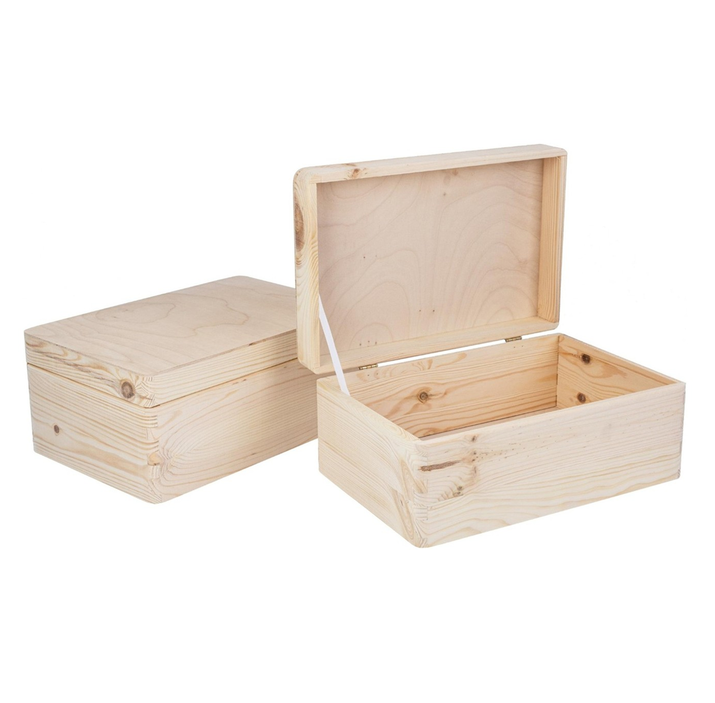 Holzboxen leer. Die Holzboxen können mit dem Wunschtext graviert werden.