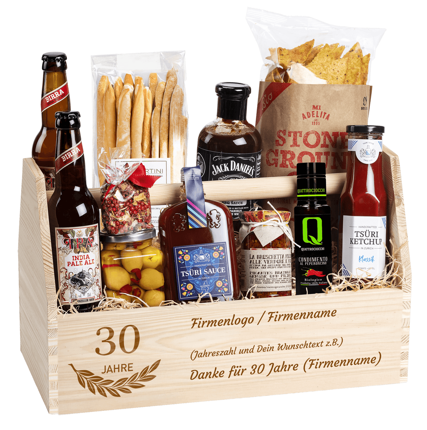 Geschenkkorb Feuer & Flamme (Preis inkl. Gravur)