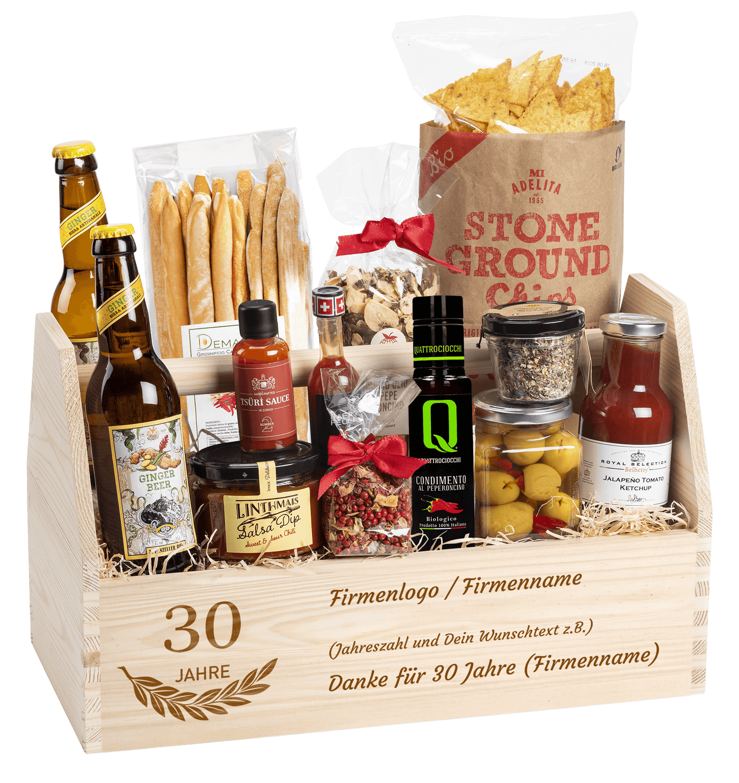 Geschenkkorb Scharf & Stark (Preis inkl. Gravur)