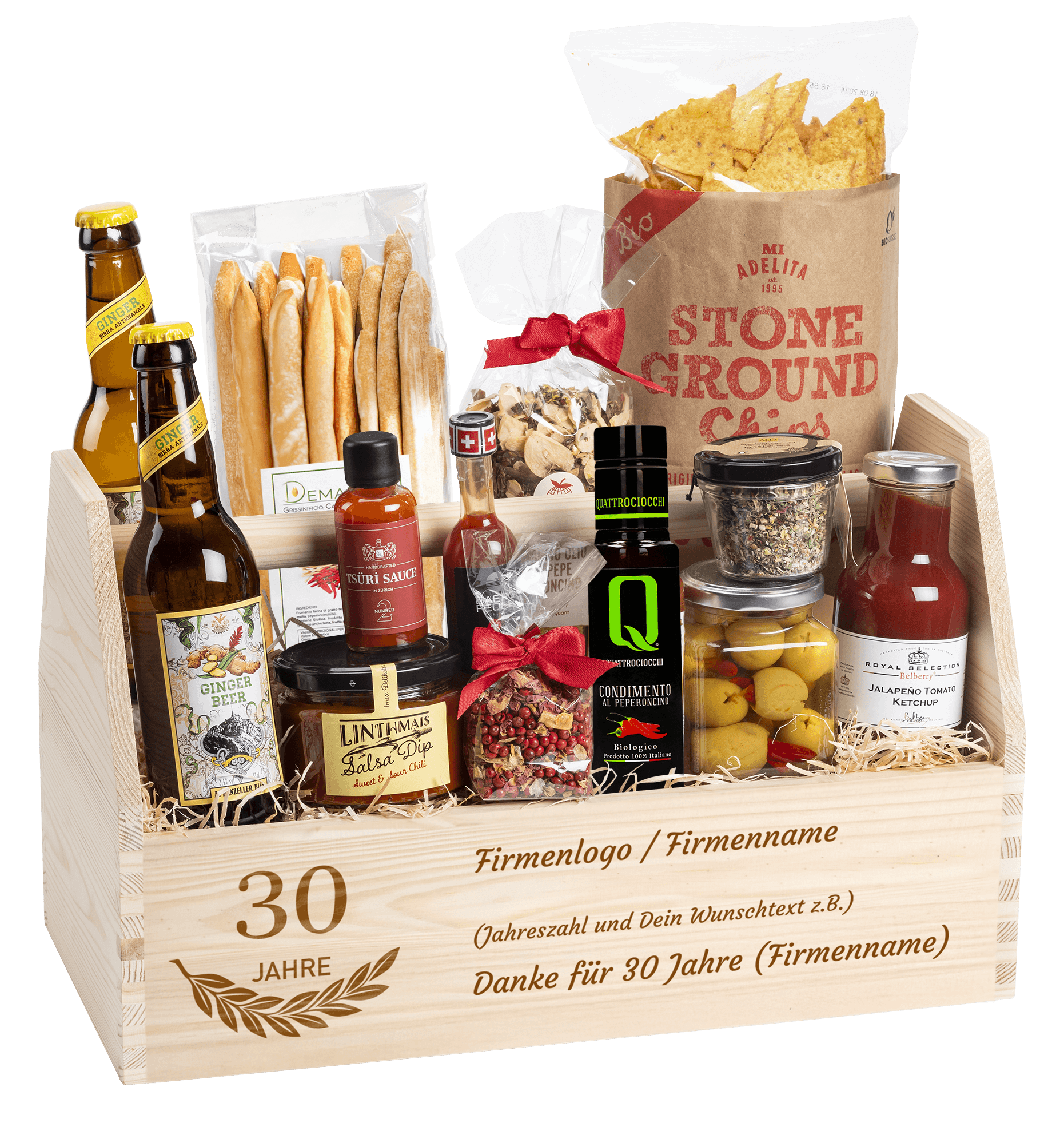 Geschenkkorb Scharf & Stark (Preis inkl. Gravur)