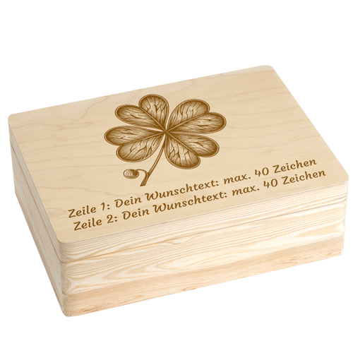 Geschenkkarton Glück personalisiert