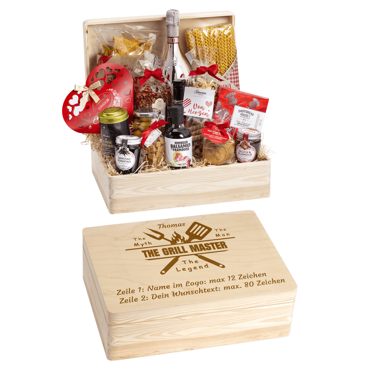 Geschenkkorb Herzensfreude - Erinnerungsbox Grande (Preis inkl. Gravur)