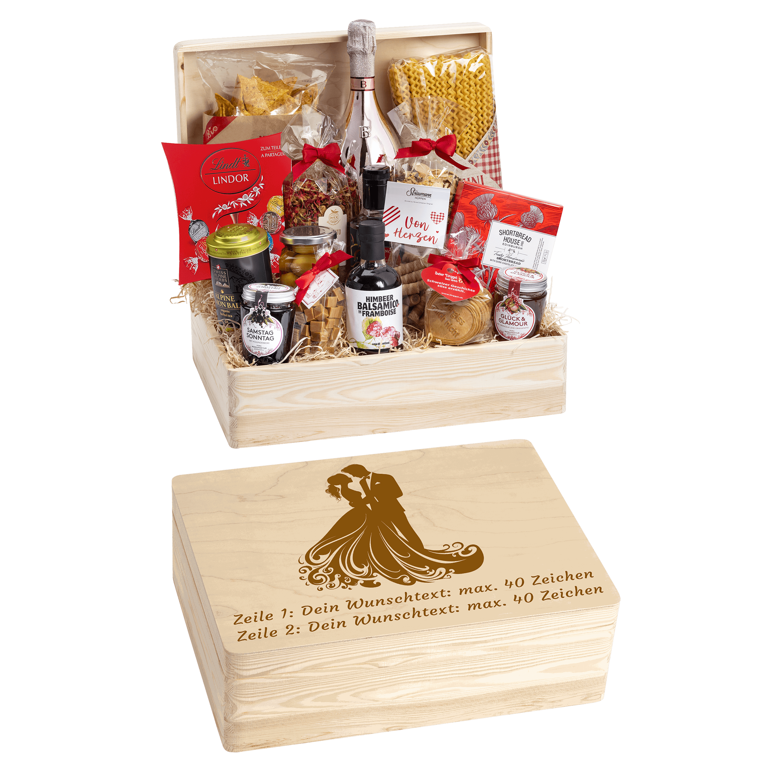 Geschenkkorb Herzensfreude - Erinnerungsbox Grande (Preis inkl. Gravur)