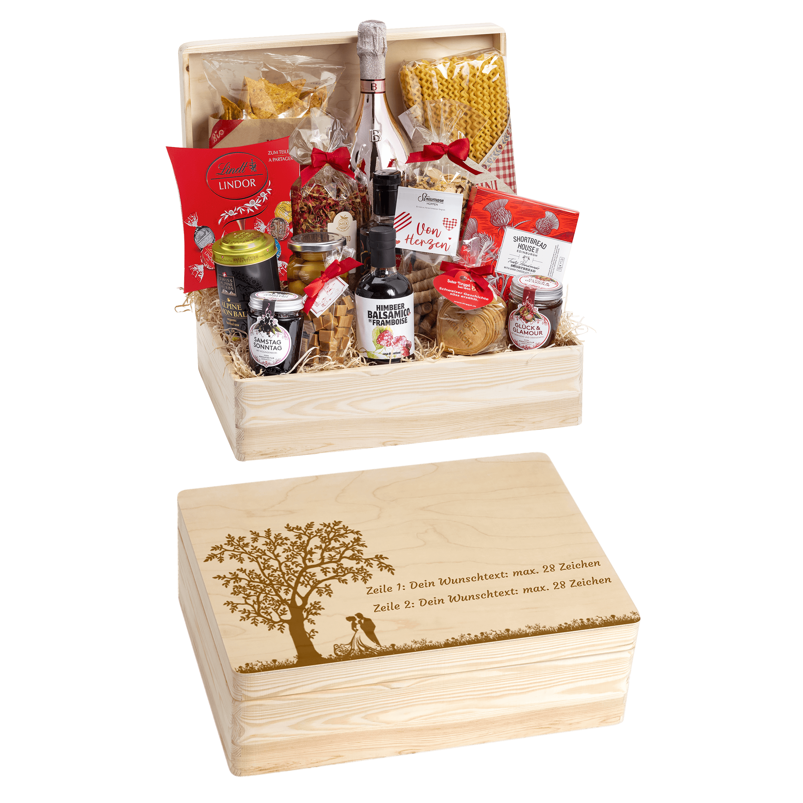 Geschenkkorb Herzensfreude - Erinnerungsbox Grande (Preis inkl. Gravur)