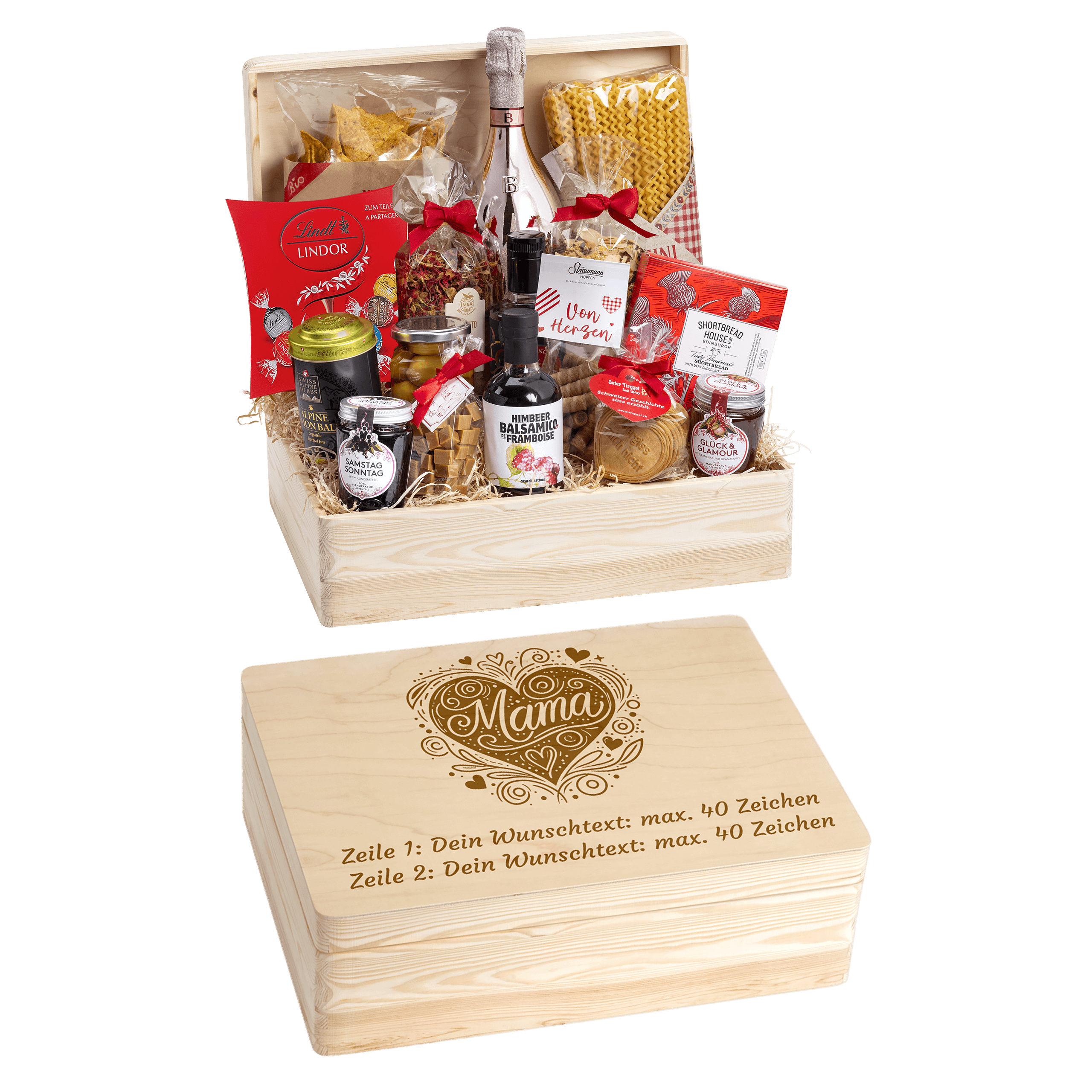 Geschenkkorb Herzensfreude - Erinnerungsbox Grande (Preis inkl. Gravur)