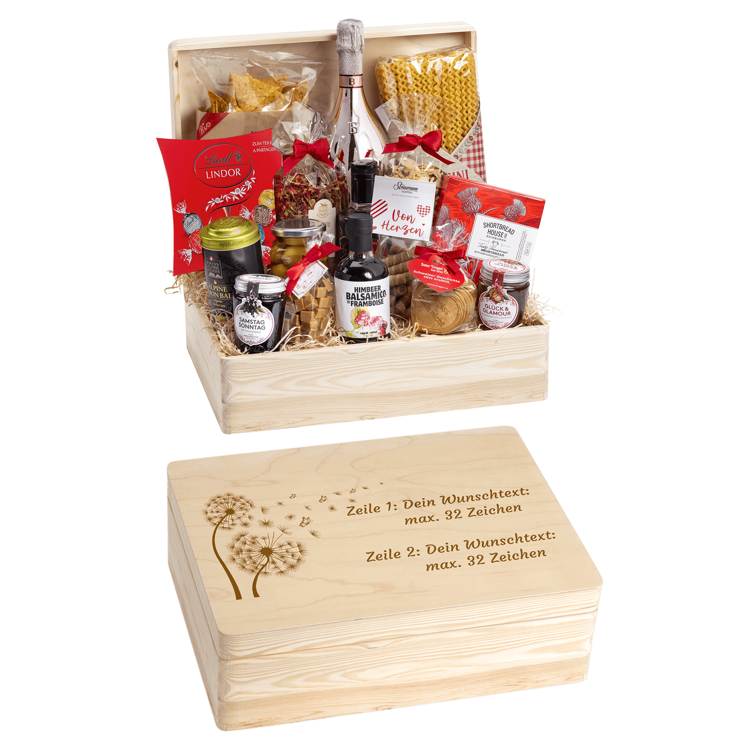 Geschenkkorb Herzensfreude - Erinnerungsbox Grande (Preis inkl. Gravur)