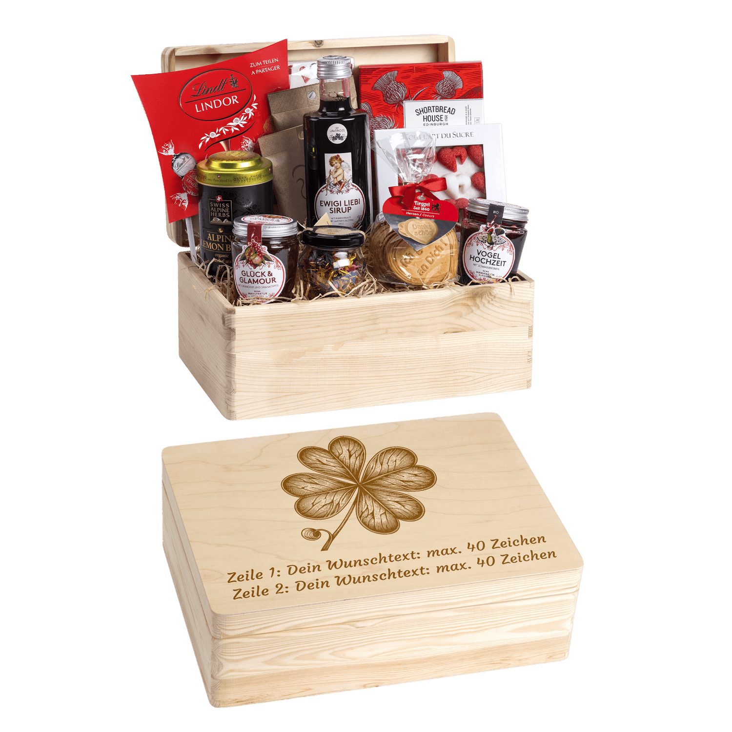 Geschenkkorb  Liebeszauber - Erinnerungsbox (Preis inkl. Gravur)