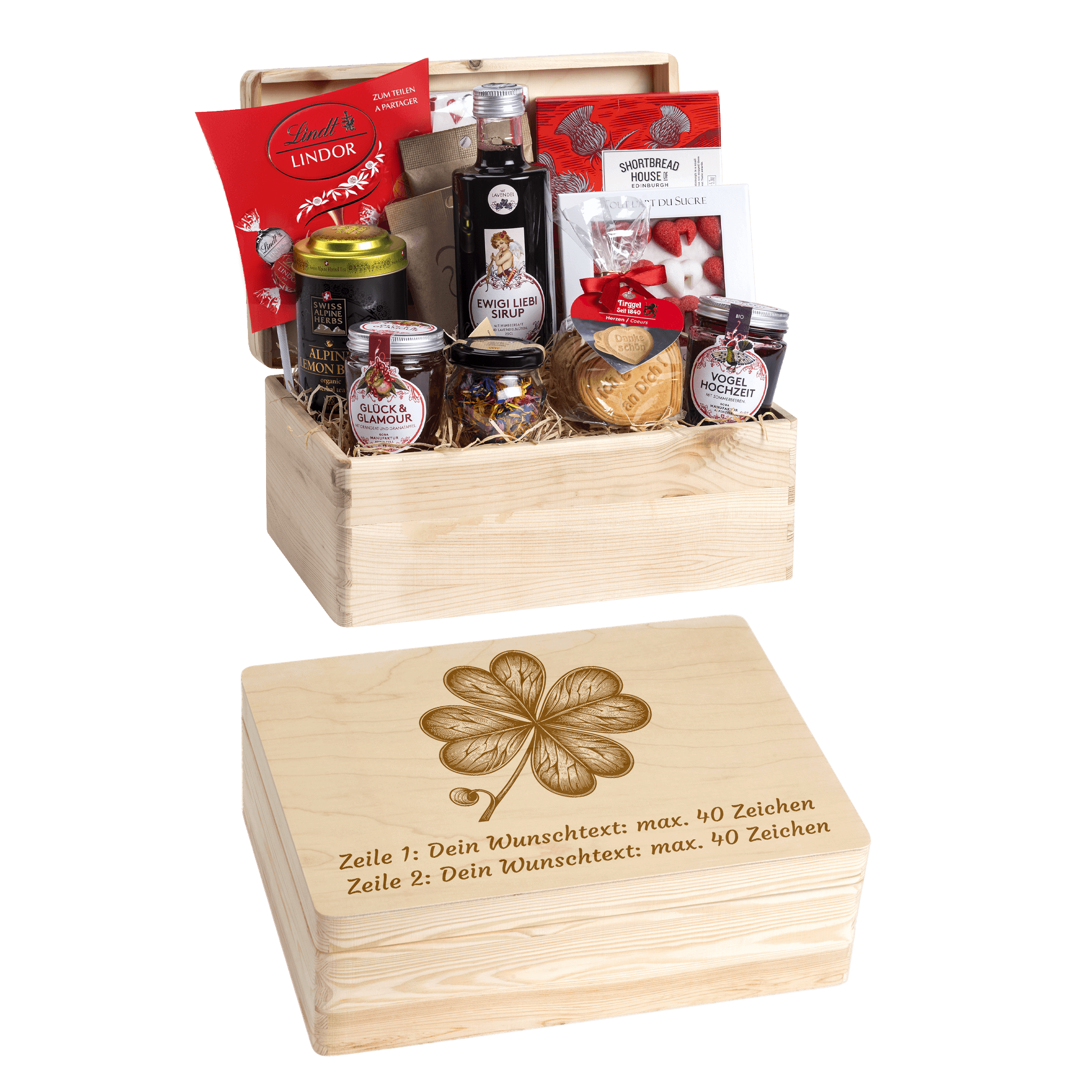 Geschenkkorb  Liebeszauber - Erinnerungsbox (Preis inkl. Gravur)
