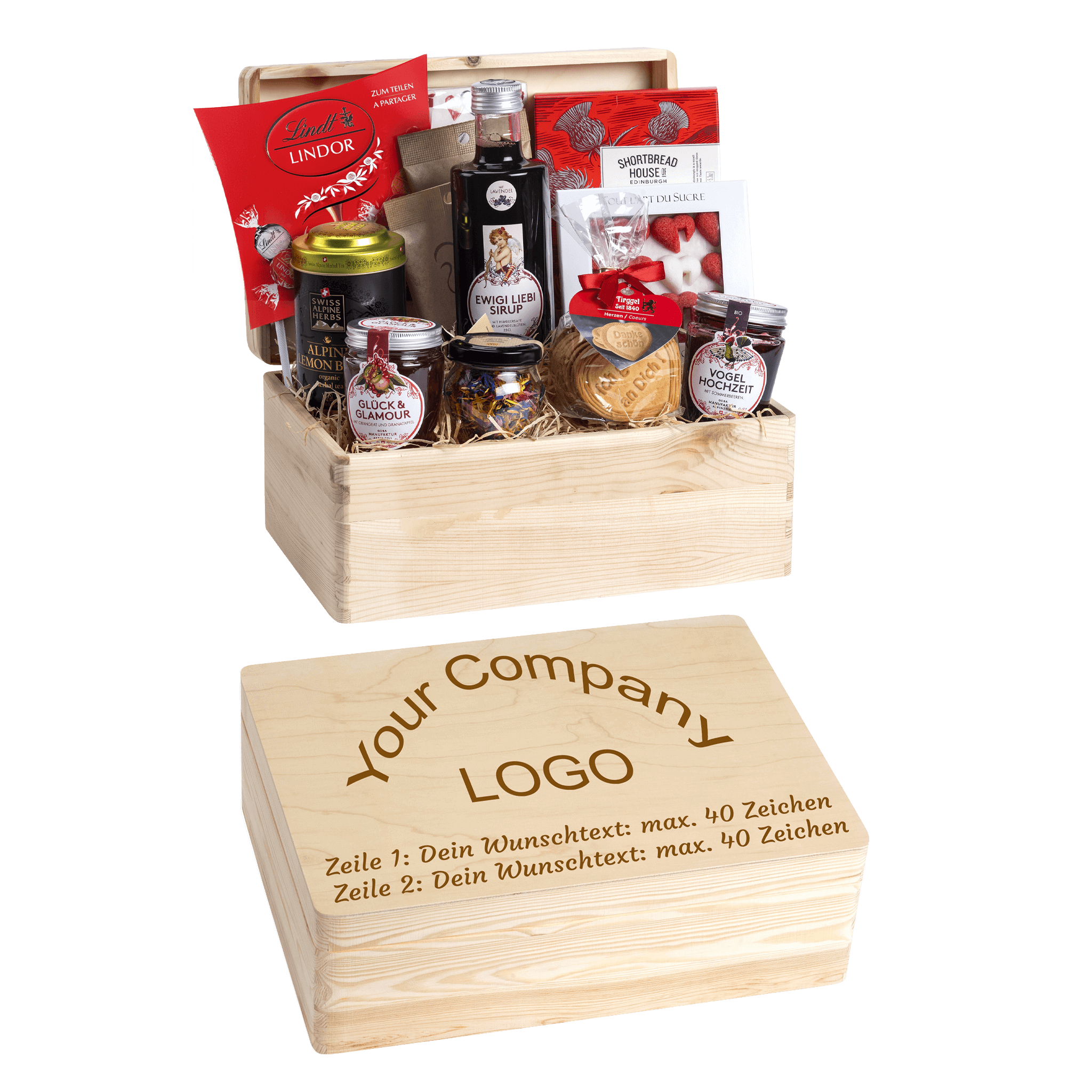 Geschenkkorb  Liebeszauber - Erinnerungsbox (Preis inkl. Gravur)
