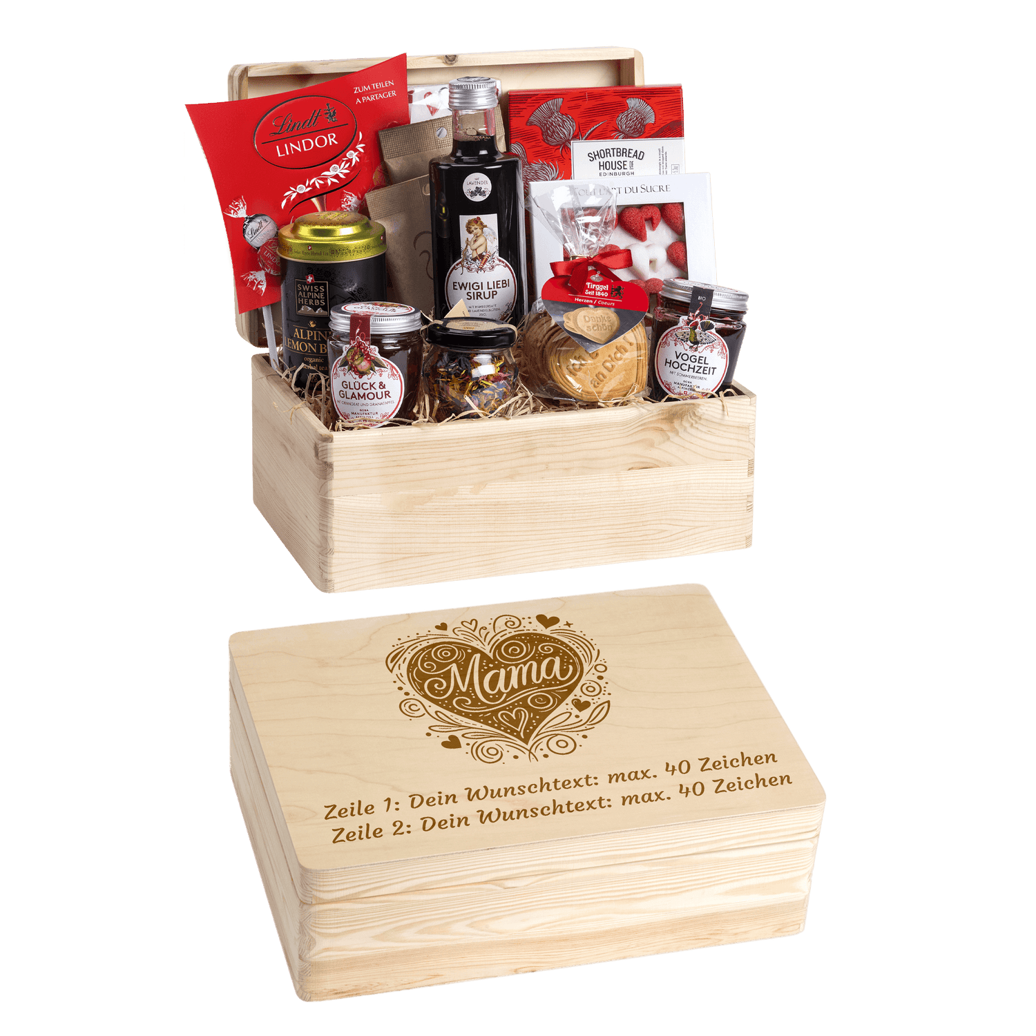 Geschenkkorb  Liebeszauber - Erinnerungsbox (Preis inkl. Gravur)