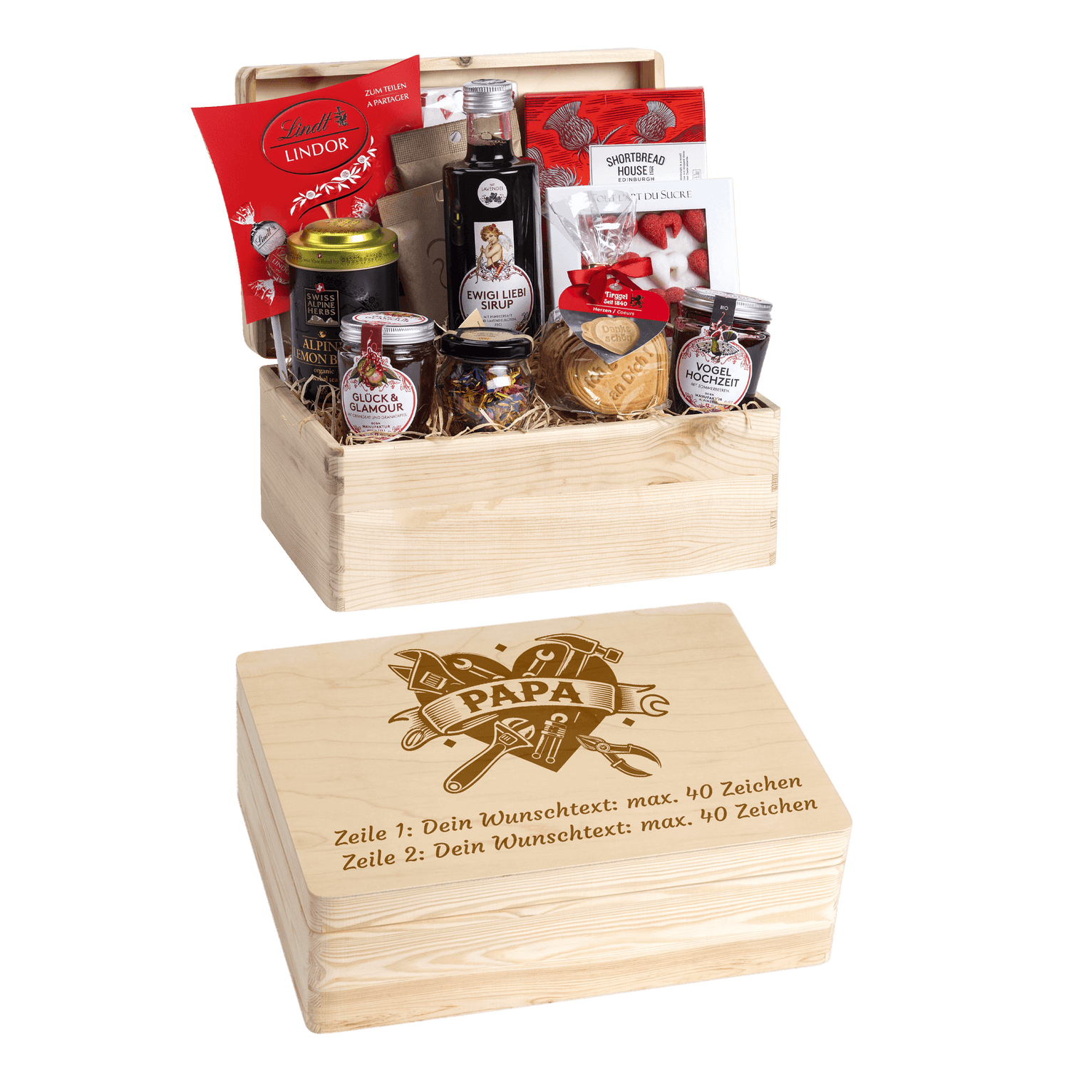 Geschenkkorb  Liebeszauber - Erinnerungsbox (Preis inkl. Gravur)