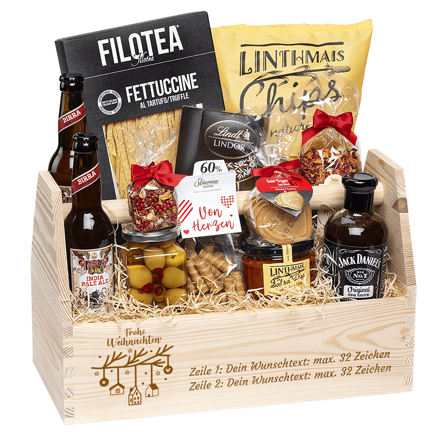 Geschenkkorb Weihnachtsfreude (Preis inkl. Gravur)