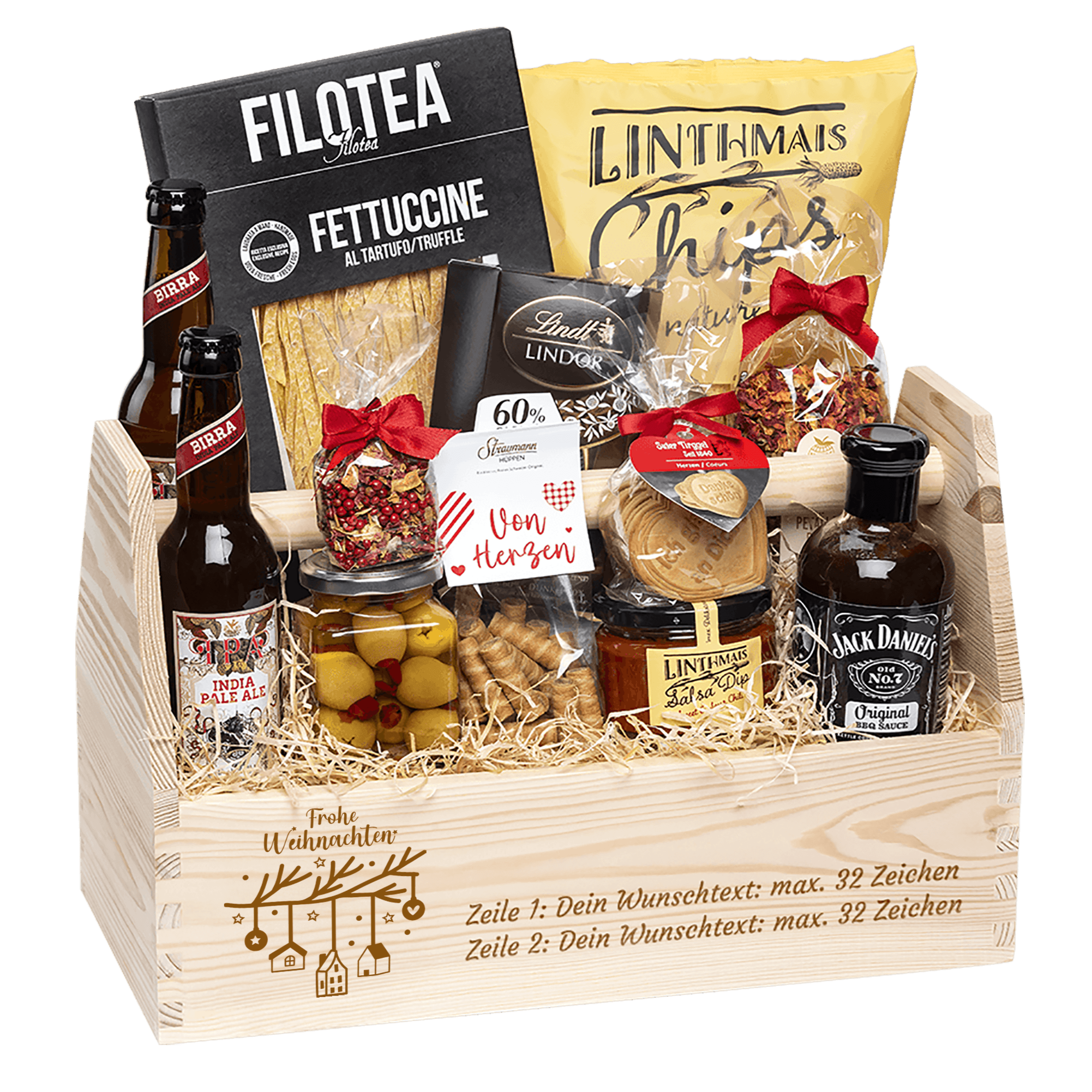 Geschenkkorb Weihnachtsfreude (Preis inkl. Gravur)