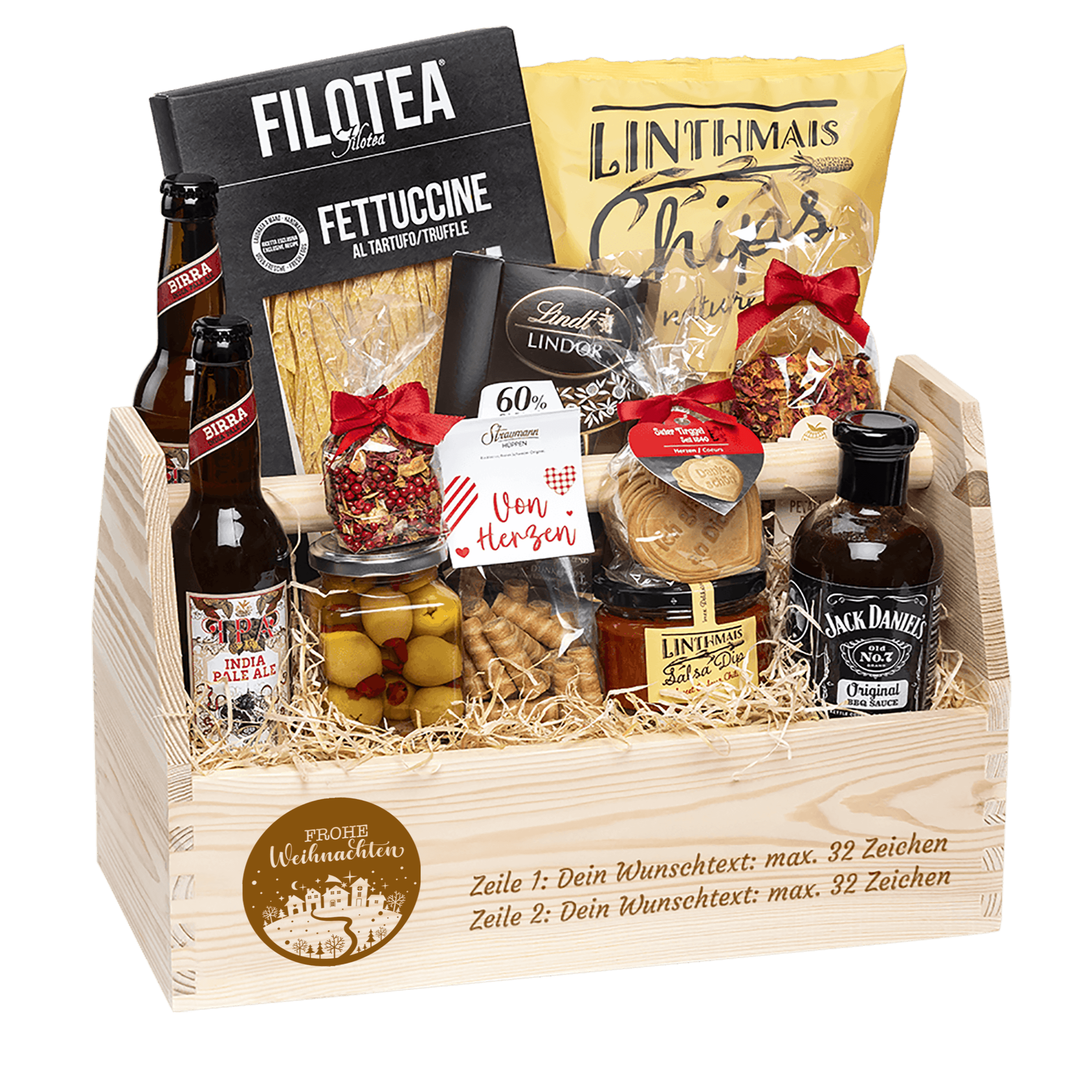 Geschenkkorb Weihnachtsfreude (Preis inkl. Gravur)