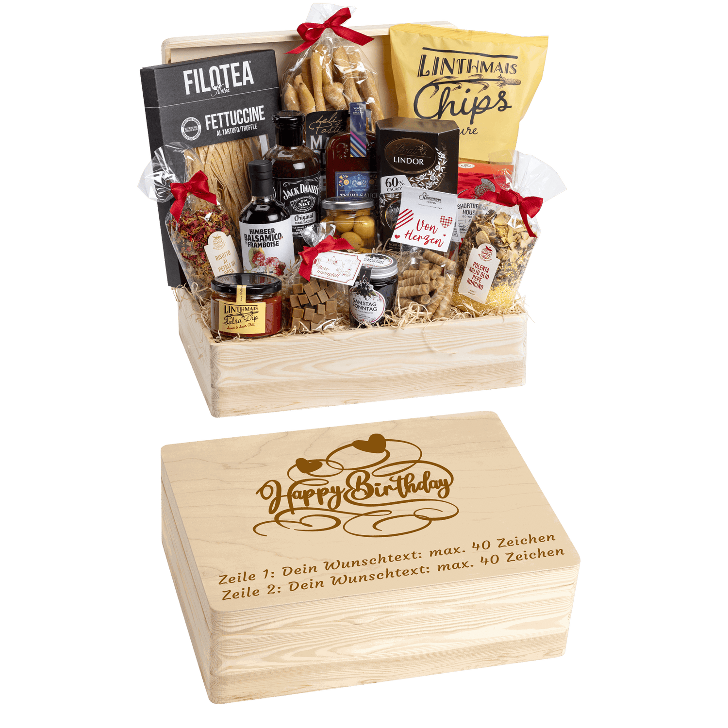 Holzbox kann mit Wunschtext und Wunsch-Sujet graviert werden. Auf der Holzbox ist das Sujet "Lebensbaum mit Initialen" graviert. Das ideale personalisierte Geschenk zum Geburtstag.