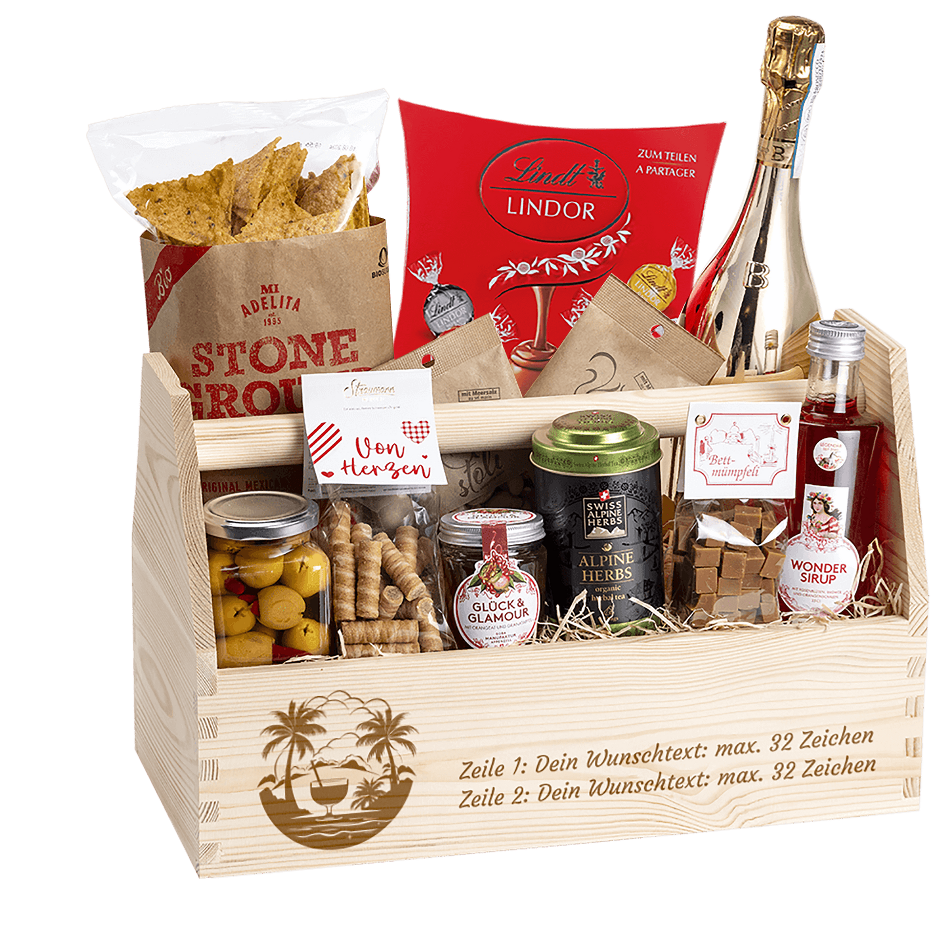 Geschenkkorb Motiv Ferien