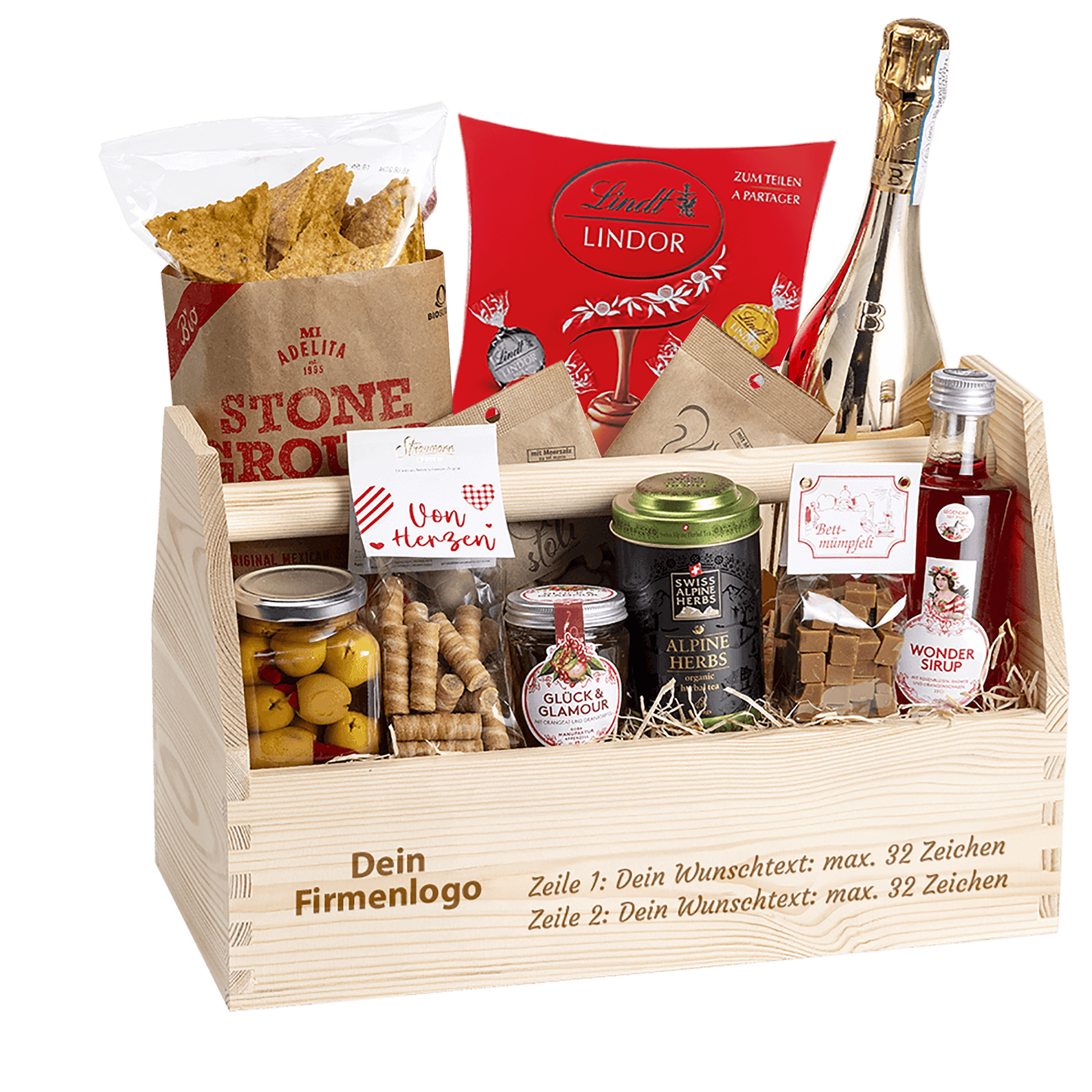 Geschenkkorb Dein Firmenlogo