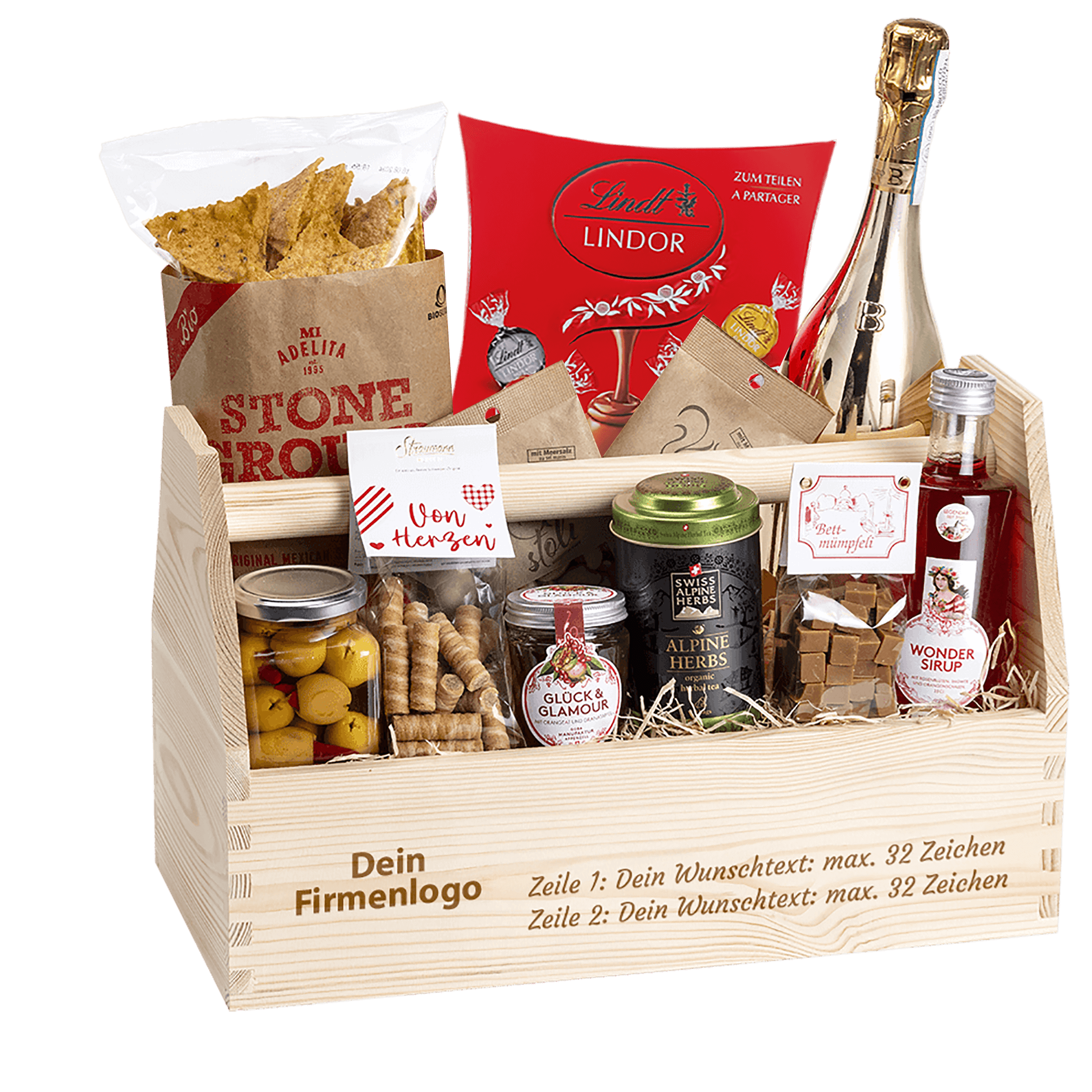 Geschenkkorb Dein Firmenlogo