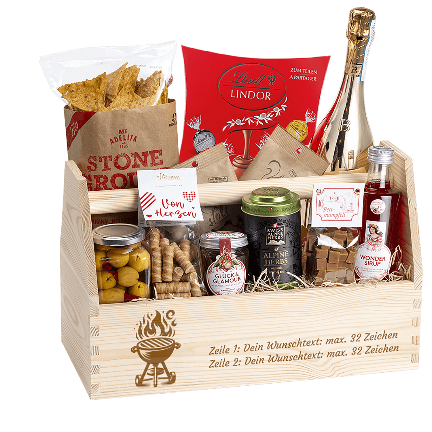 Geschenkkorb Motiv Grill