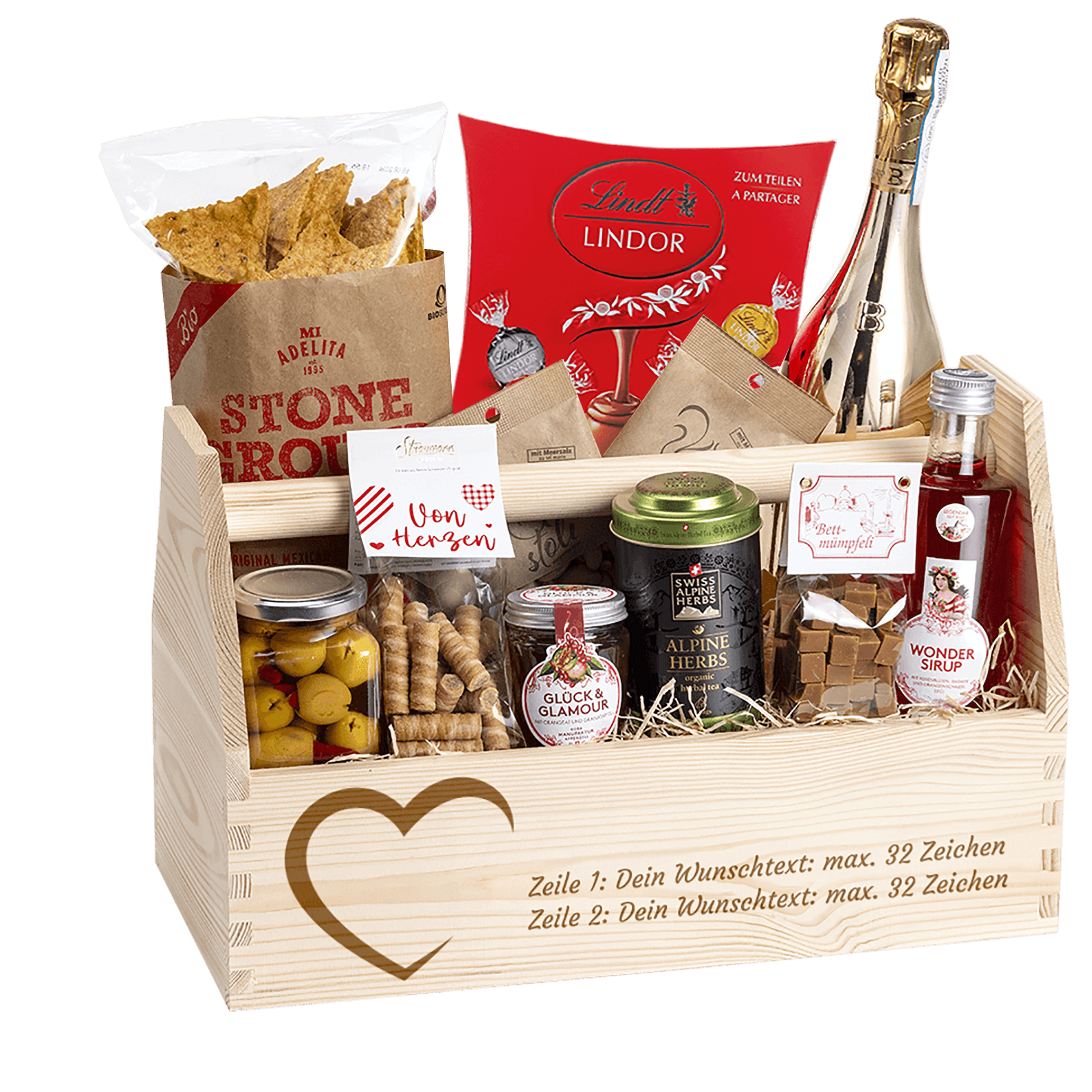 Geschenkkorb Motiv Herz