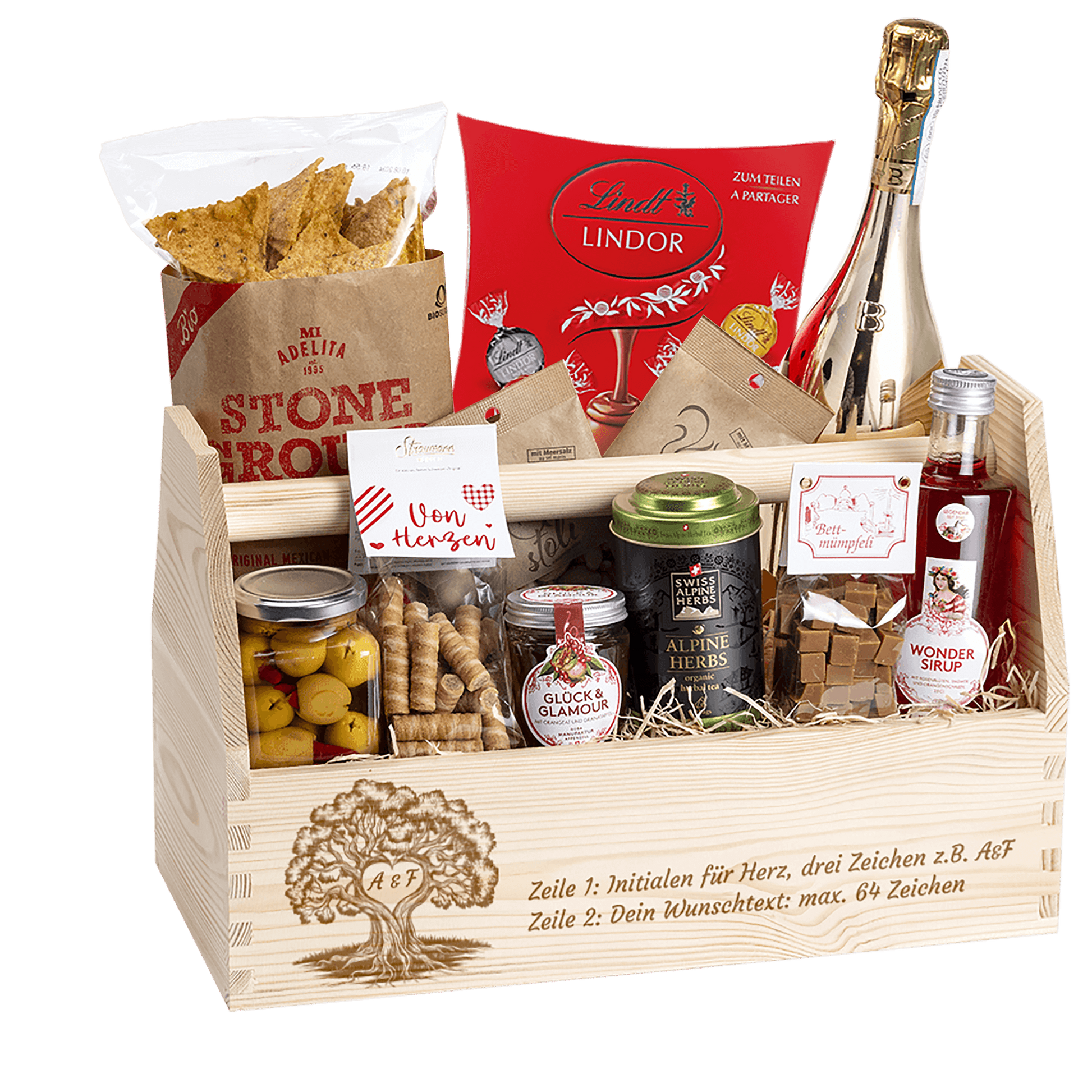 Geschenkkorb mit Motiv Lebensbaum
