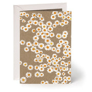 Grusskarte Muskatpapier "Gänseblümchen"