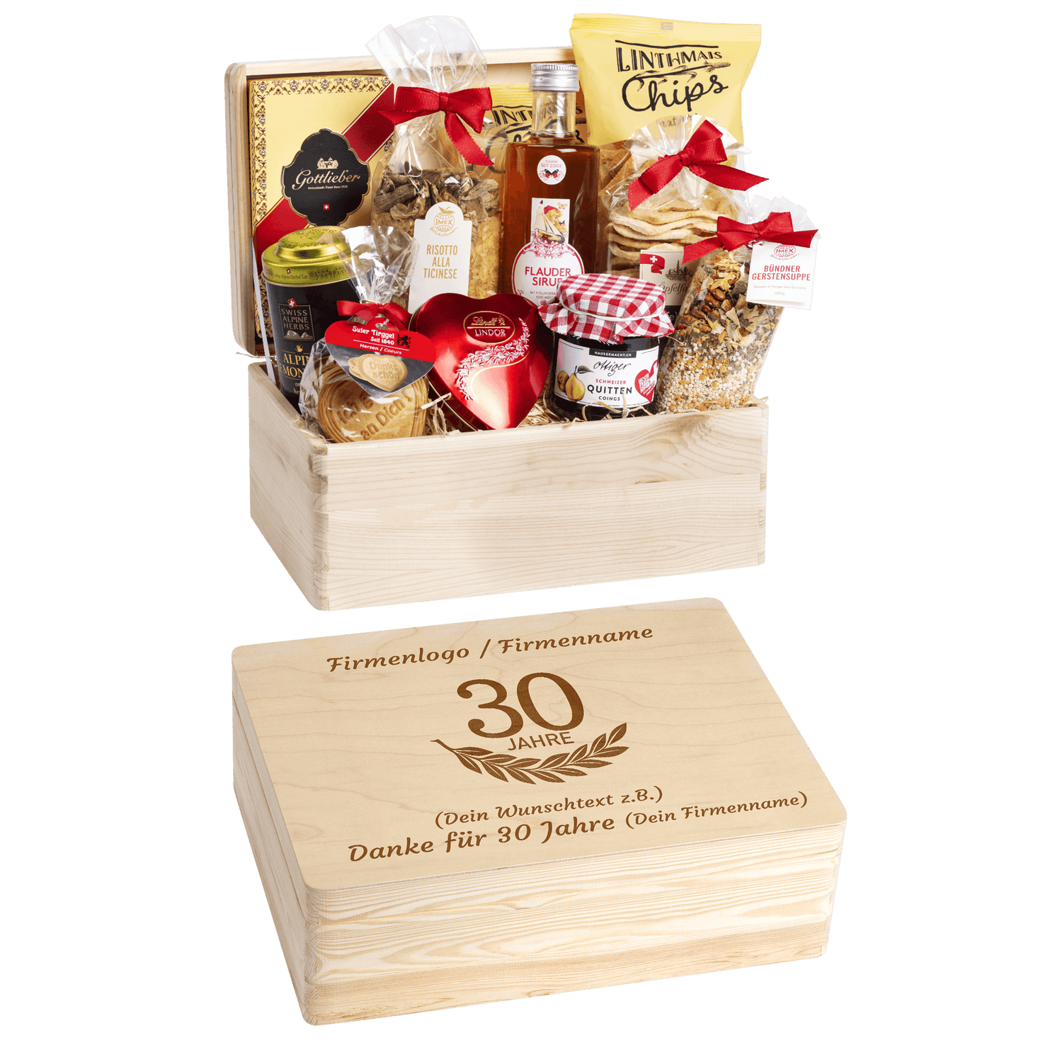 Geschenkkorb Heimat Genuss - Erinnerungsbox (Preis inkl. Gravur)