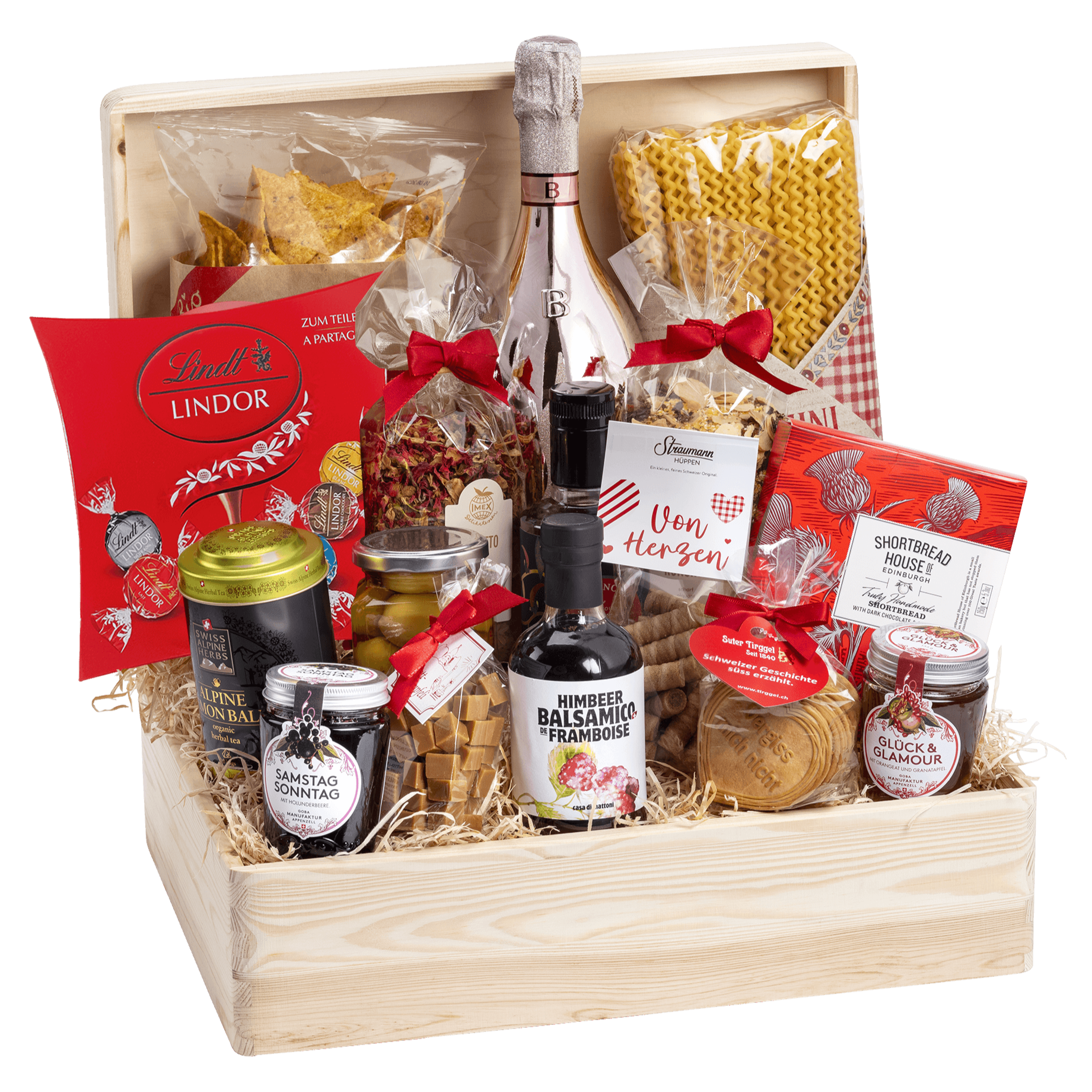 Geschenkkorb Herzensfreude mit Prosecco