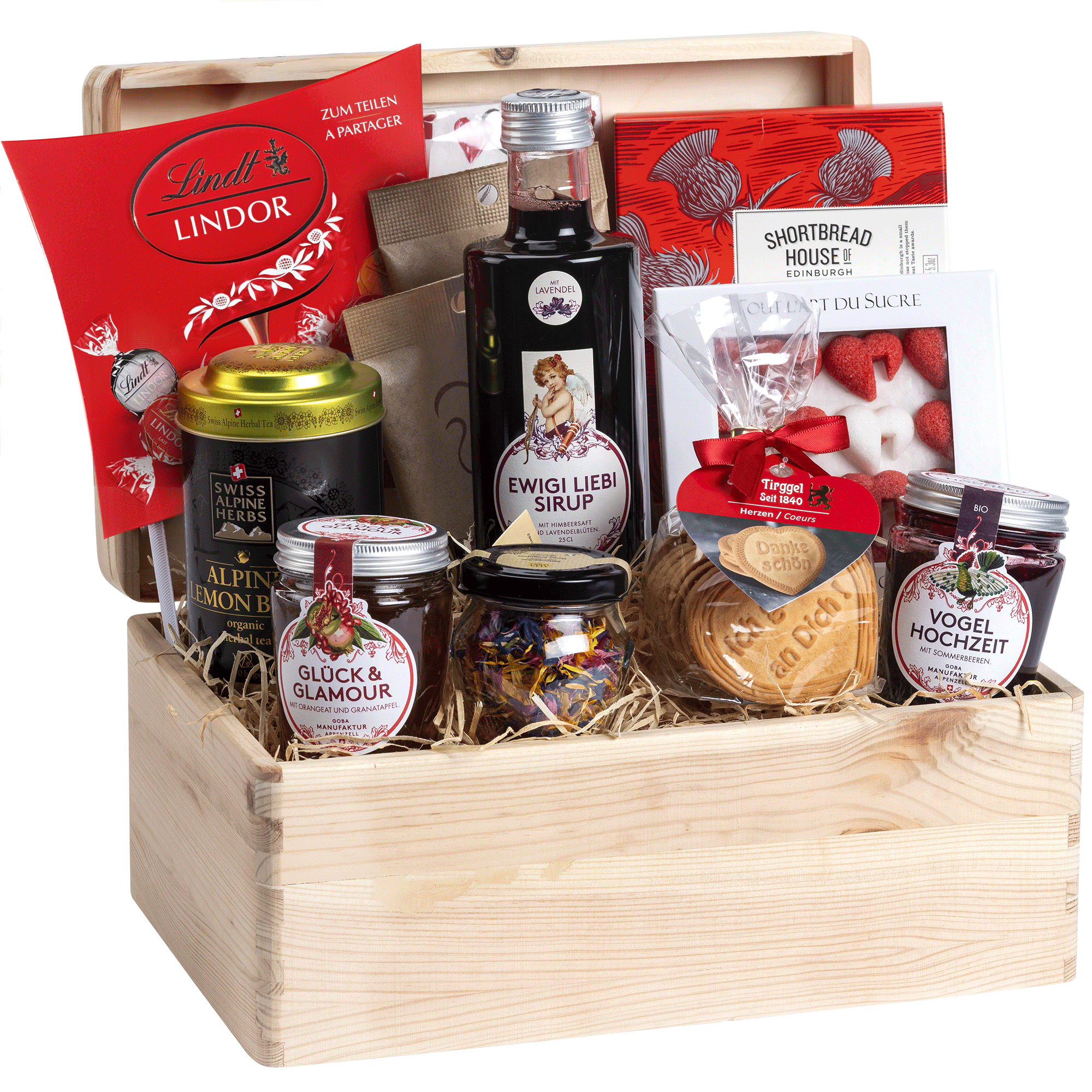 Geschenkkorb  Liebeszauber - Erinnerungsbox (Preis inkl. Gravur)