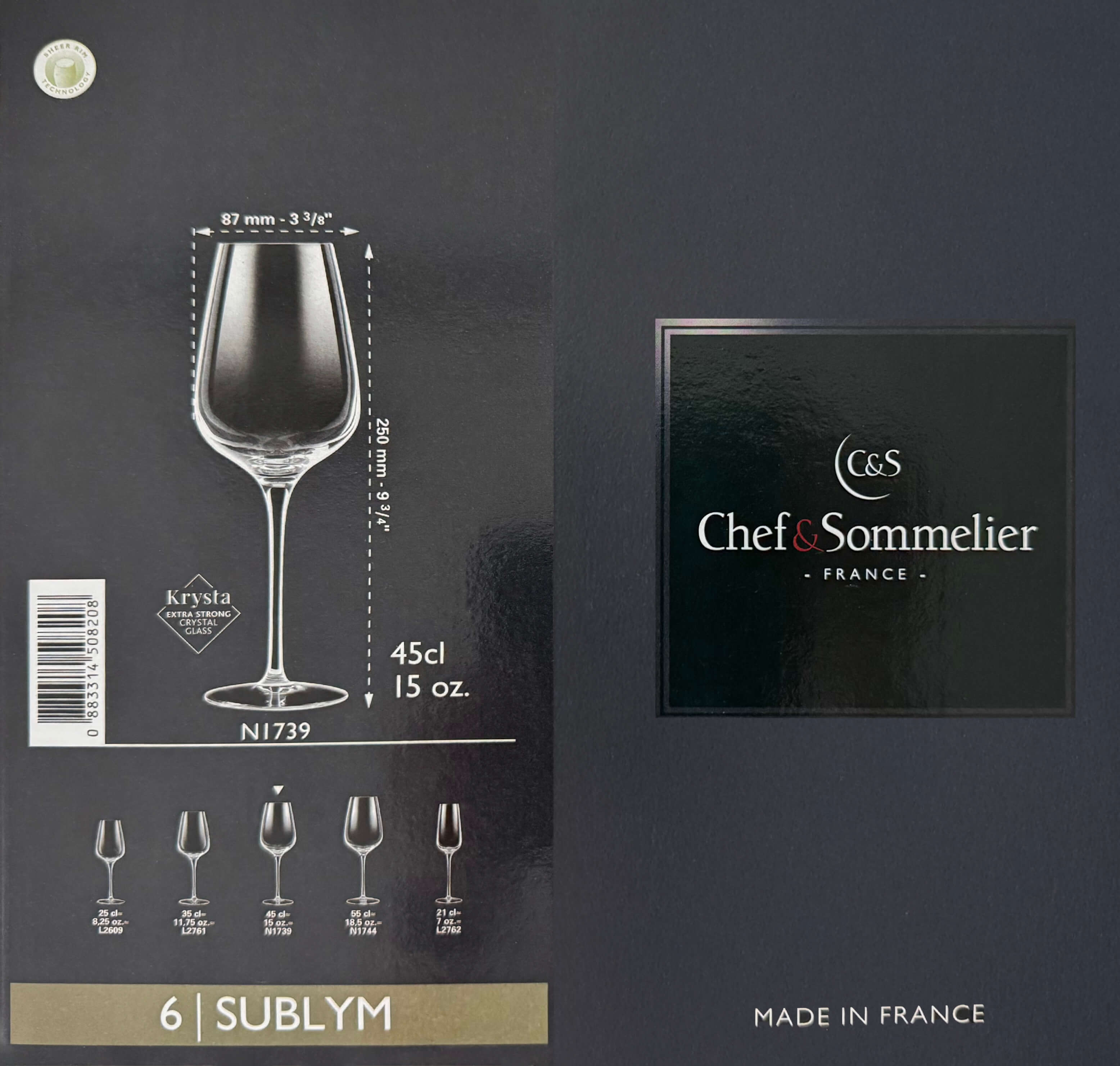 Rotweinglas Sublym Chef & Sommelier 45 cl. (Preis inkl. Gravur)