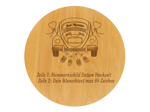 Drehteller graviert VW Käfer