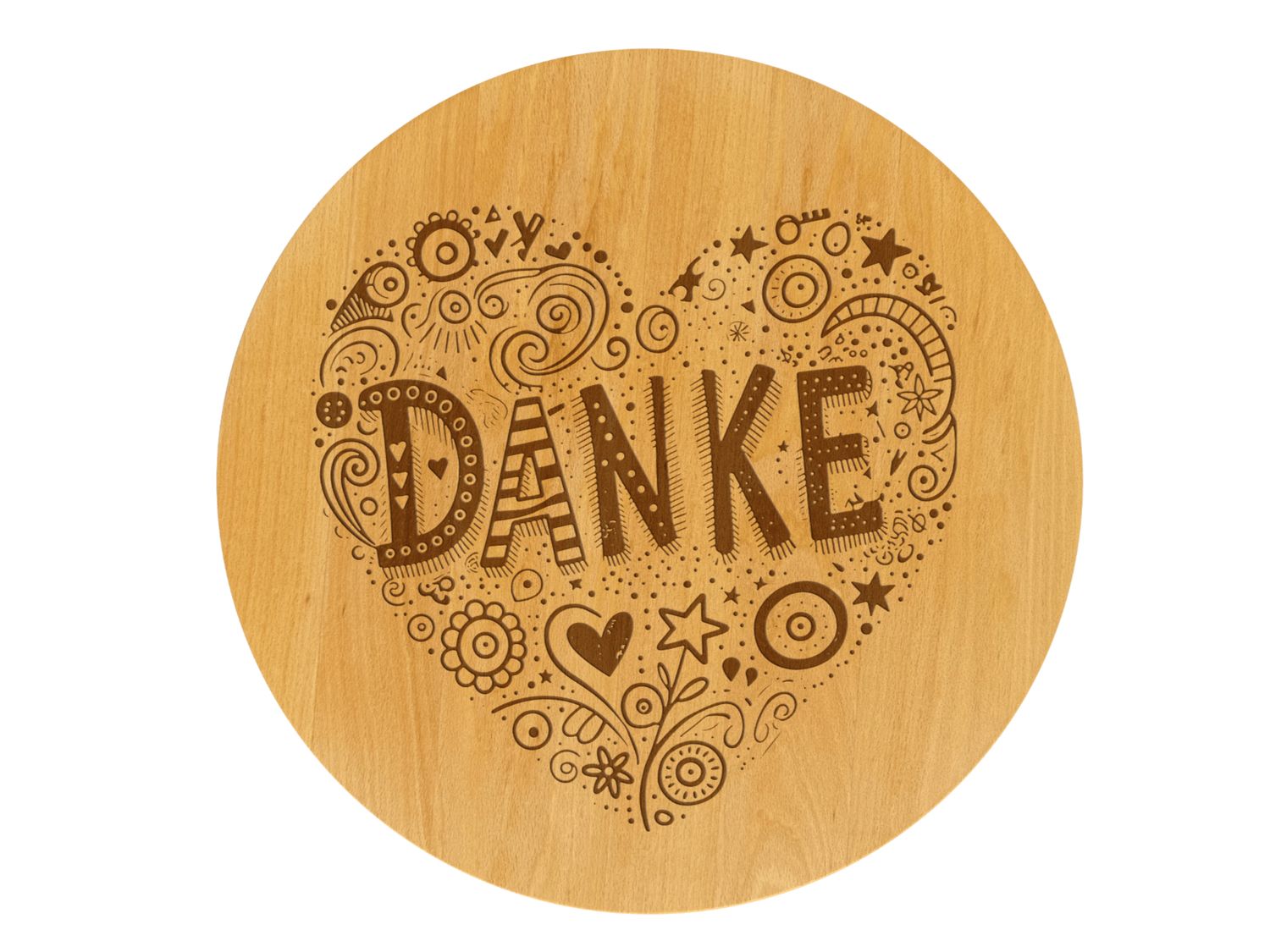 Drehteller graviert Danke