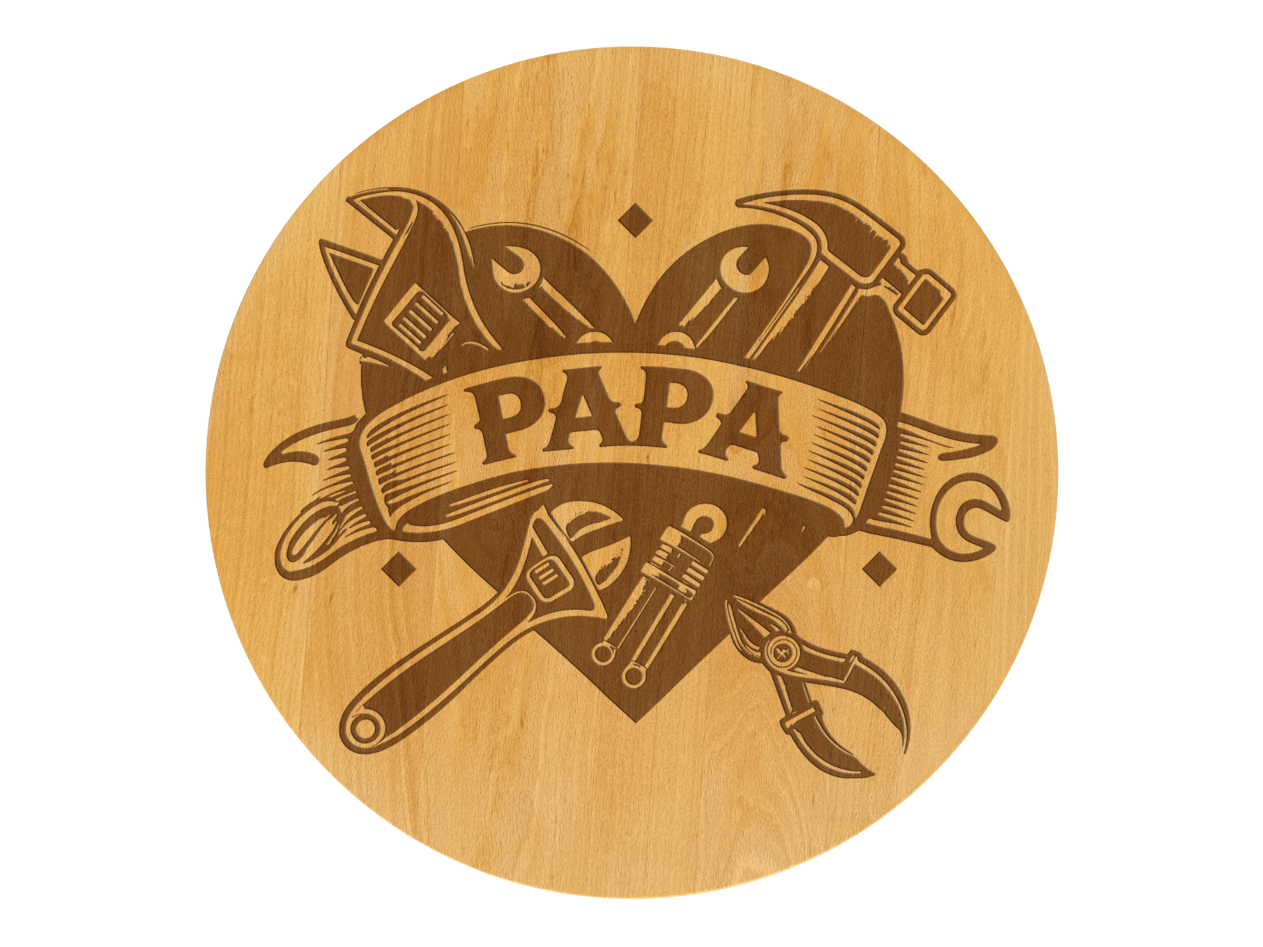 Drehteller graviert Papa