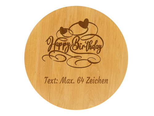 Drehteller graviert Happy Birthday