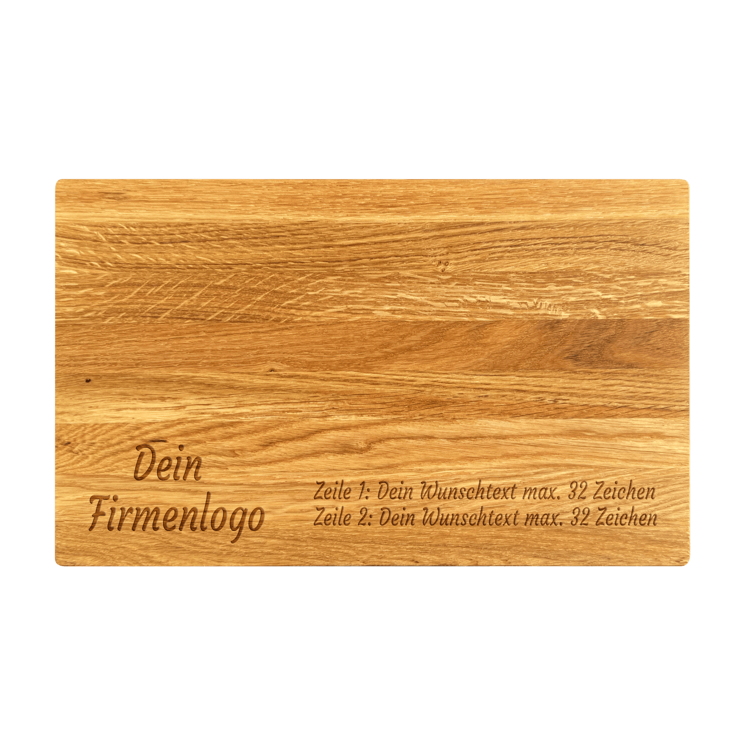 Schneidebrett Eiche geölt 30 x 18 x 1.5 cm (Preis inkl. Gravur)