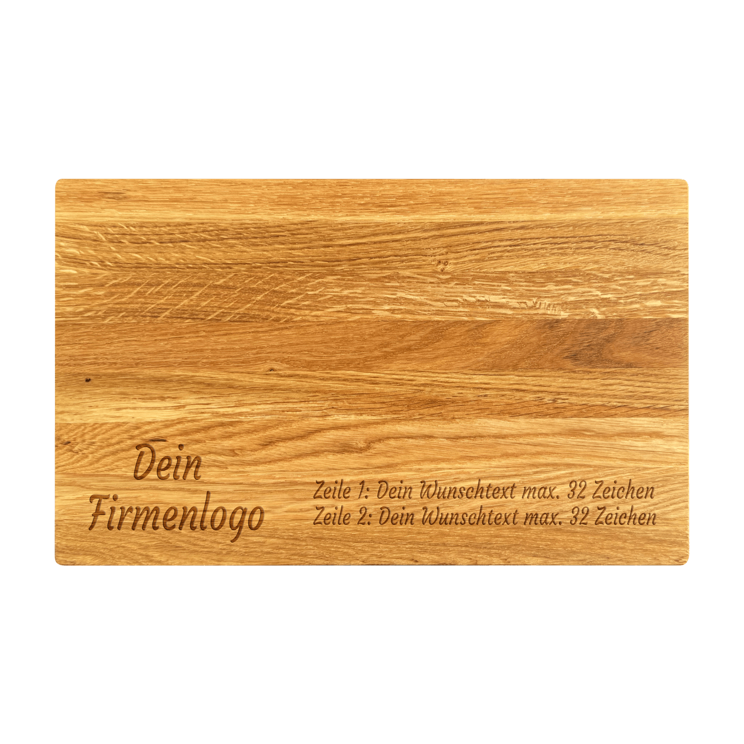 Schneidebrett Eiche geölt 30 x 18 x 1.5 cm (Preis inkl. Gravur)