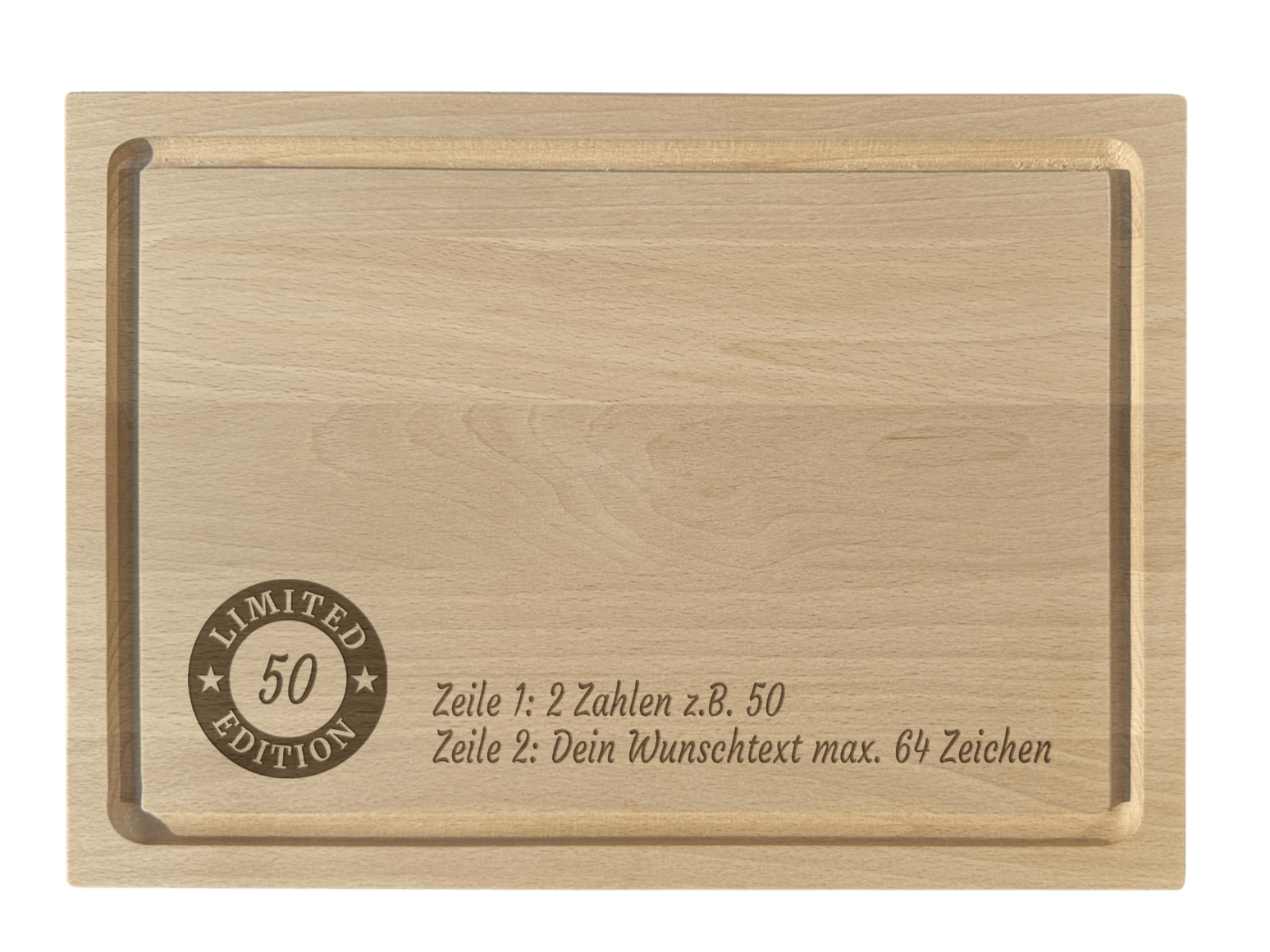 Schneidebrett Buche graviert Limited Edition