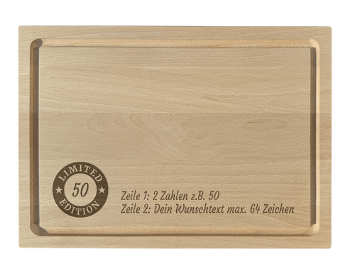 Schneidebrett Buche graviert Limited Edition