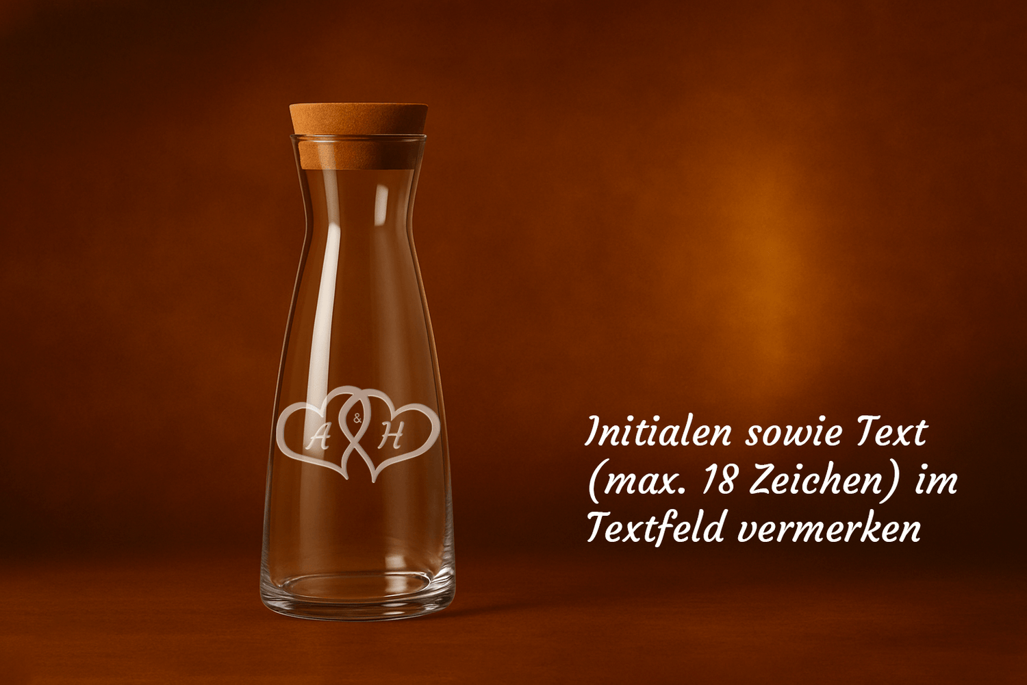 Wasserkaraffe graviert