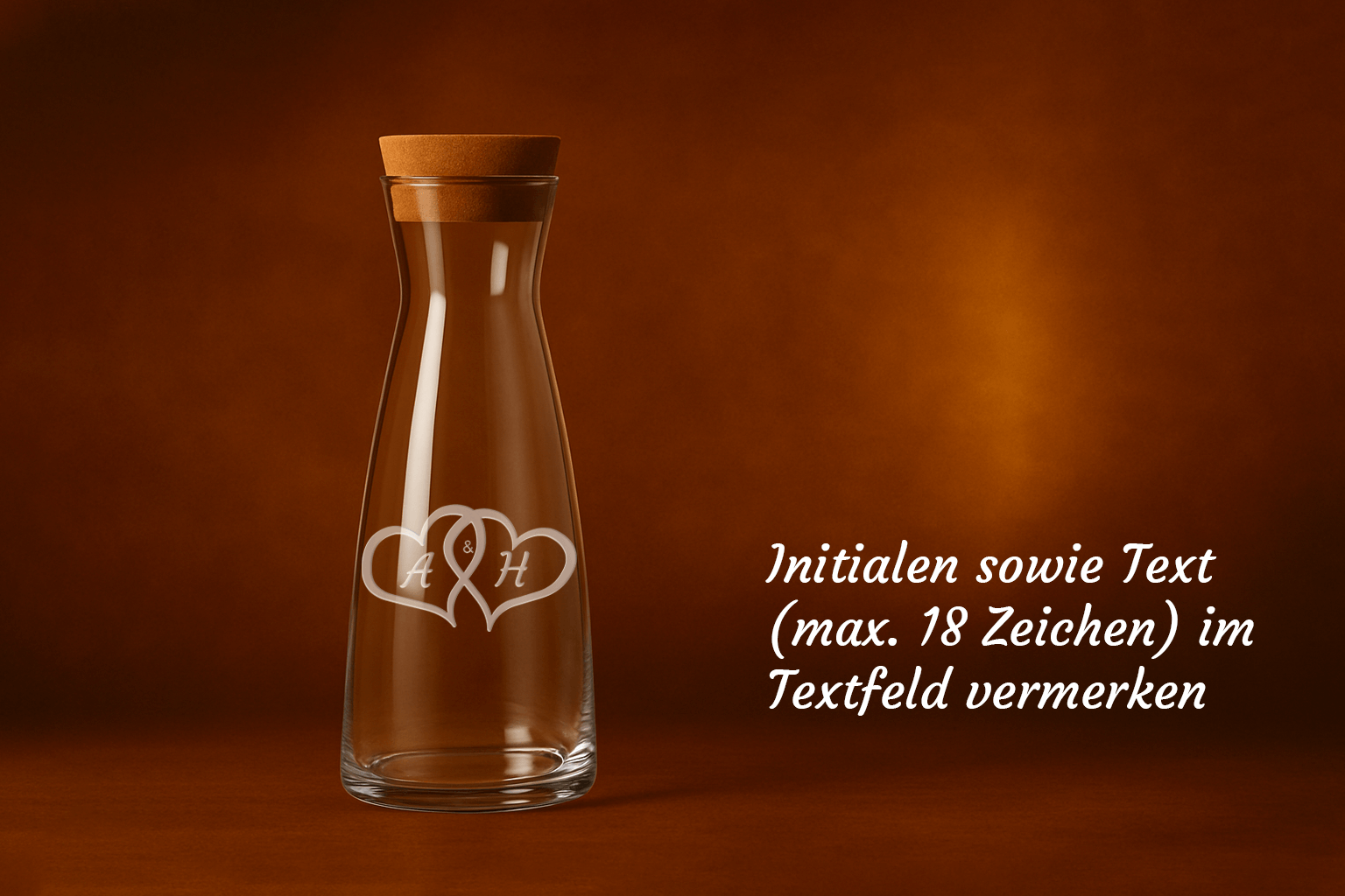 Wasserkaraffe graviert