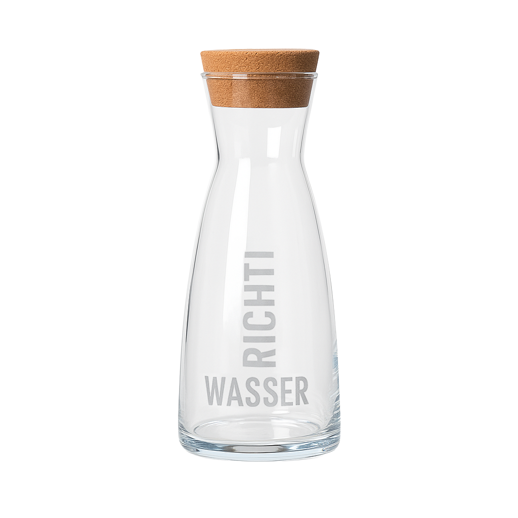 Wasser Karaffe graviert