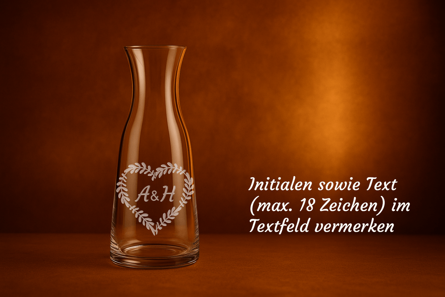 Bormioli Luigi Wein- Wasser Karaffe  Atelier 0.5 lt. Höhe 22.5 cm (Preis inkl. Gravur)