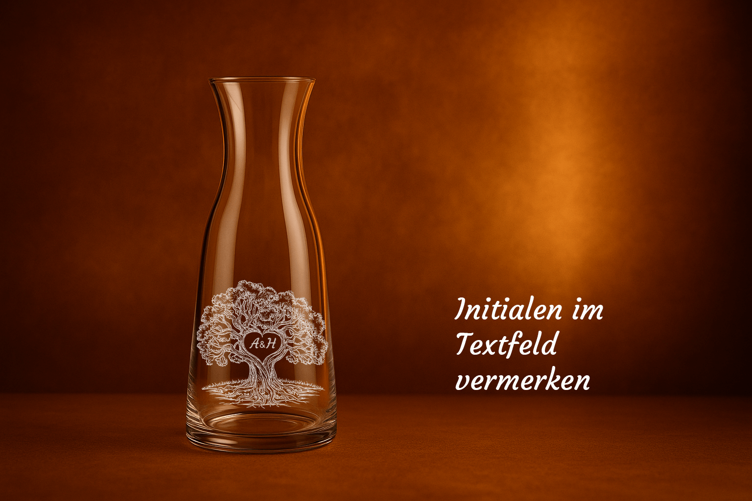 Bormioli Luigi Wein- Wasser Karaffe  Atelier 0.5 lt. Höhe 22.5 cm (Preis inkl. Gravur)