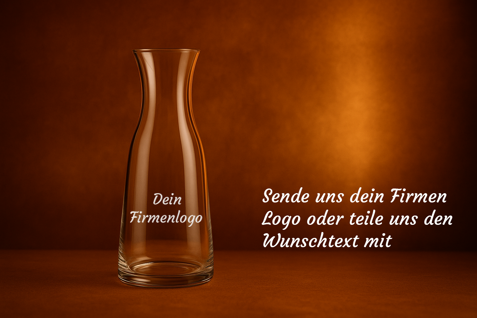 Bormioli Luigi Wein- Wasser Karaffe  Atelier 0.5 lt. Höhe 22.5 cm (Preis inkl. Gravur)