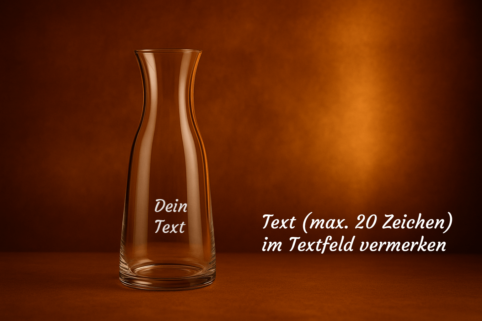 Bormioli Luigi Wein- Wasser Karaffe  Atelier 0.5 lt. Höhe 22.5 cm (Preis inkl. Gravur)