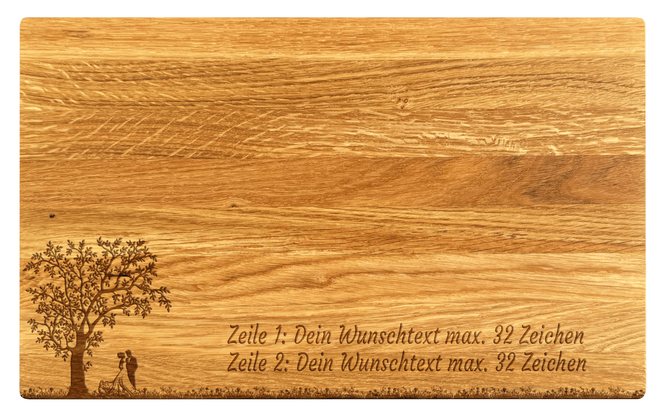 Schneidebrett mit Gravur Hochzeit